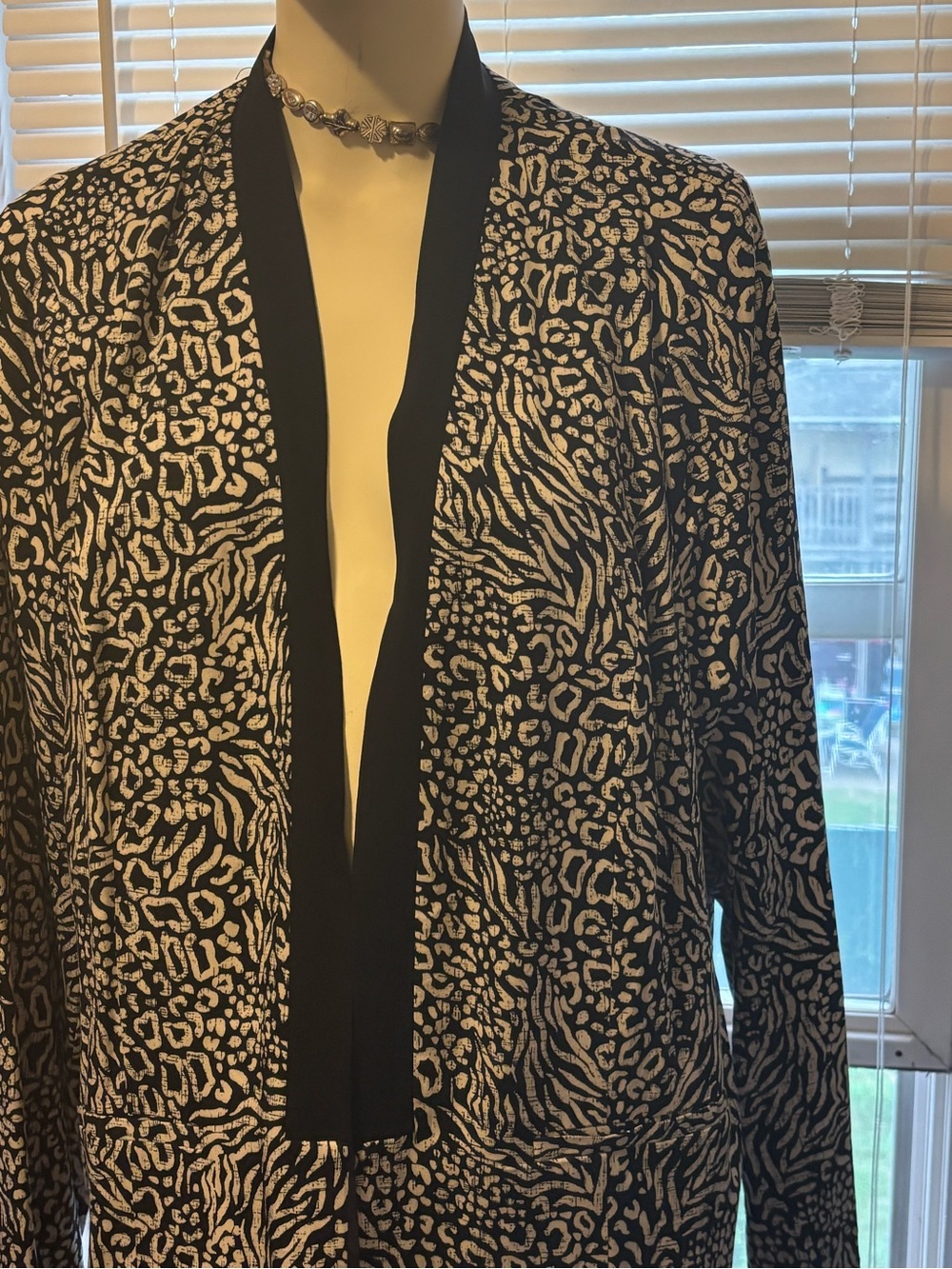 Torrid Black & White Animal Print Open-Front Women's Jacket